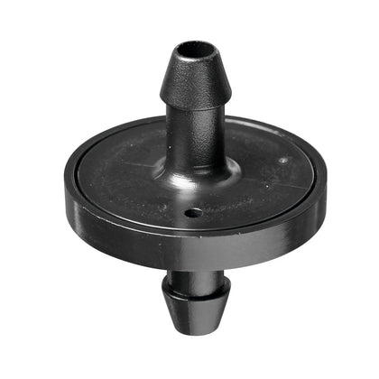 Orbit 67216 inline emitter with one-quarter-inch barb for precise micro-watering.