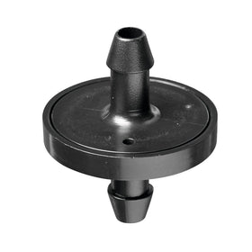 Orbit 67216 1/4-inch barb emitter designed for flexible tubing connections.