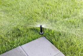 Orbit 80355 adjustable pattern nozzle detail highlights fine control and customizable spray.