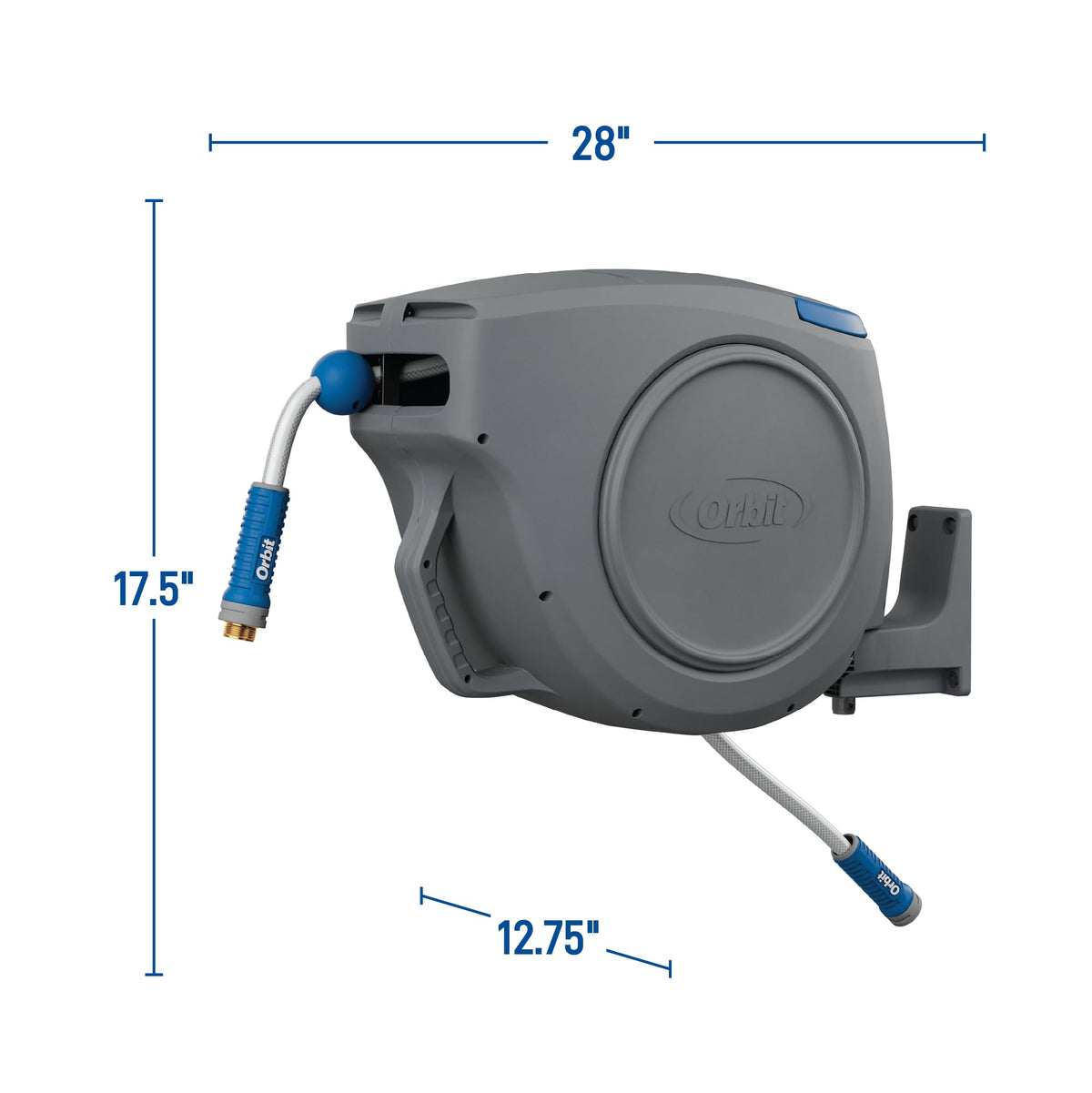 Orbit 8-foot leader hose included for quick water access.