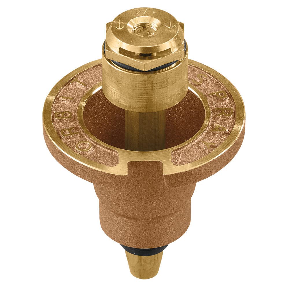 Orbit brass pop-up flush-head sprinkler two-pack for compact lawn irrigation