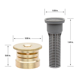 Orbit brass sprinkler nozzle with 360-degree adjustment for precise reach and customization