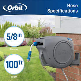 Orbit brass-threaded connections provide durable, corrosion-resistant setup.