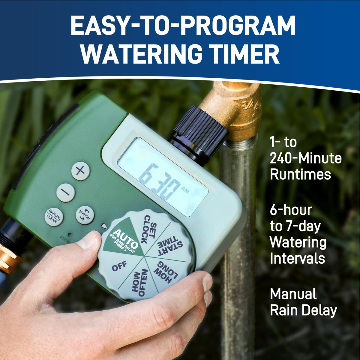 Orbit DIY sprinkler installation kit converts a hose faucet into irrigation quickly.