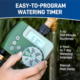 Orbit DIY sprinkler installation kit converts a hose faucet into irrigation quickly.