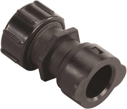 Orbit Drip-Lock end-cap securely connects 1/2-inch tubing with a rotatable seal.