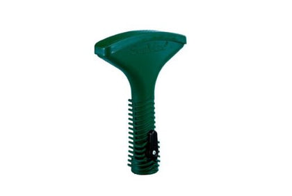 Orbit fan spray nozzle with spike for hands-free garden watering in a 3-pack.