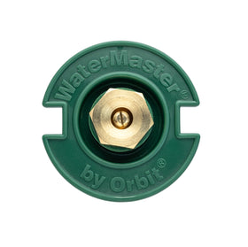 Orbit full-circle spray pattern ensures even coverage around landscape features.