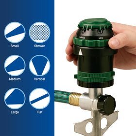 In-yard installation of Orbit sprinkler demonstrates stable positioning.