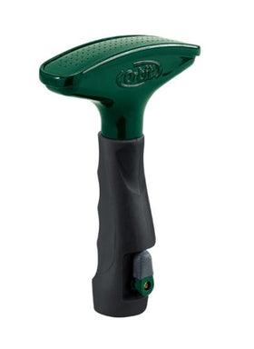 Orbit metal fan spray nozzle close-up showing durable construction for garden watering