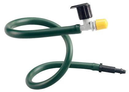 Orbit micro mister for hanging plants with flexible tubing delivers even moisture for elevated pots.