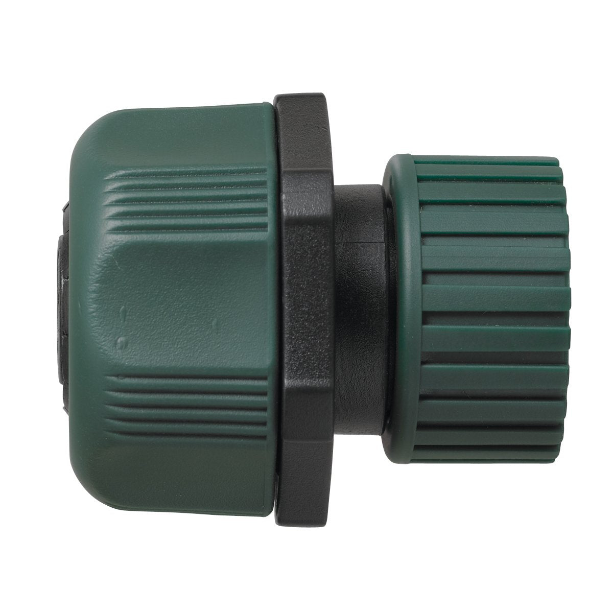 Orbit SunMate hose-end soft-touch mender fixes 5/8- to 3/4-inch hose for a leak-free seal.