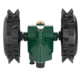 Orbit traveling sprinkler motor block ready for replacement.