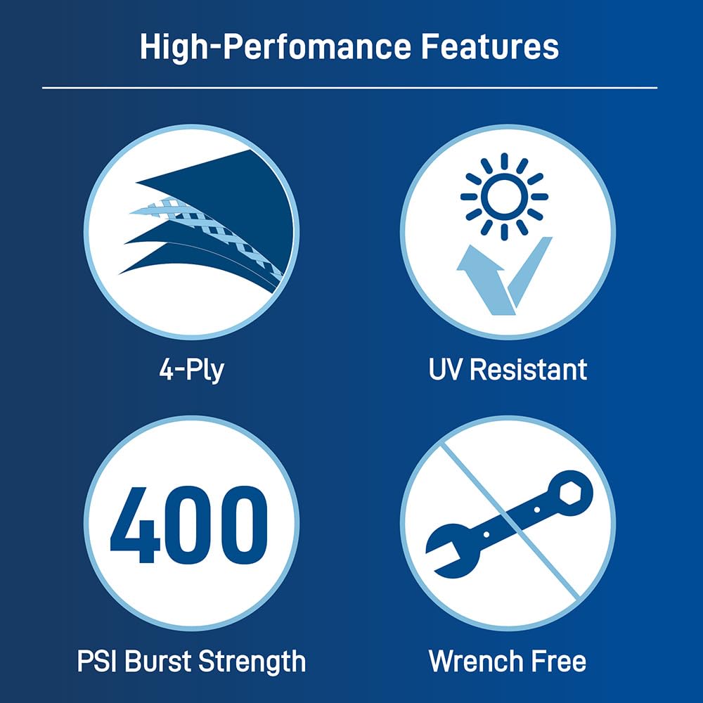 Orbit VersaFlex 4-ply construction withstands outdoor tasks with reliable abrasion resistance.