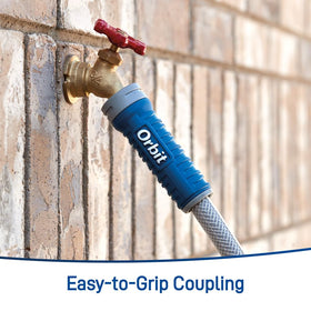 Orbit VersaFlex easy-grip coupling enables wrench-free setup and quick connections.