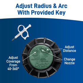 Orbit Voyager II with 3 GPM nozzle offers reliable 42 ft coverage
