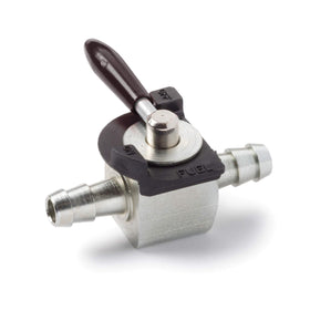 Oregon 07-403 inline fuel shut-off valve in gray for quick control of 1/4-inch fuel lines.