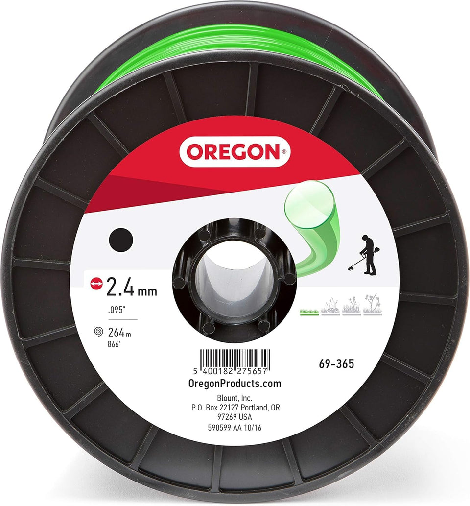 Oregon 0.095 inch round trimmer line spool for durable cutting in all weather