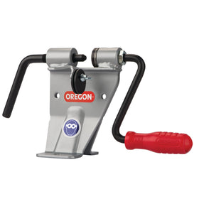 Oregon 24549B bench rivet spinner with ergonomic handle enables precise rivet spins for durable chains.