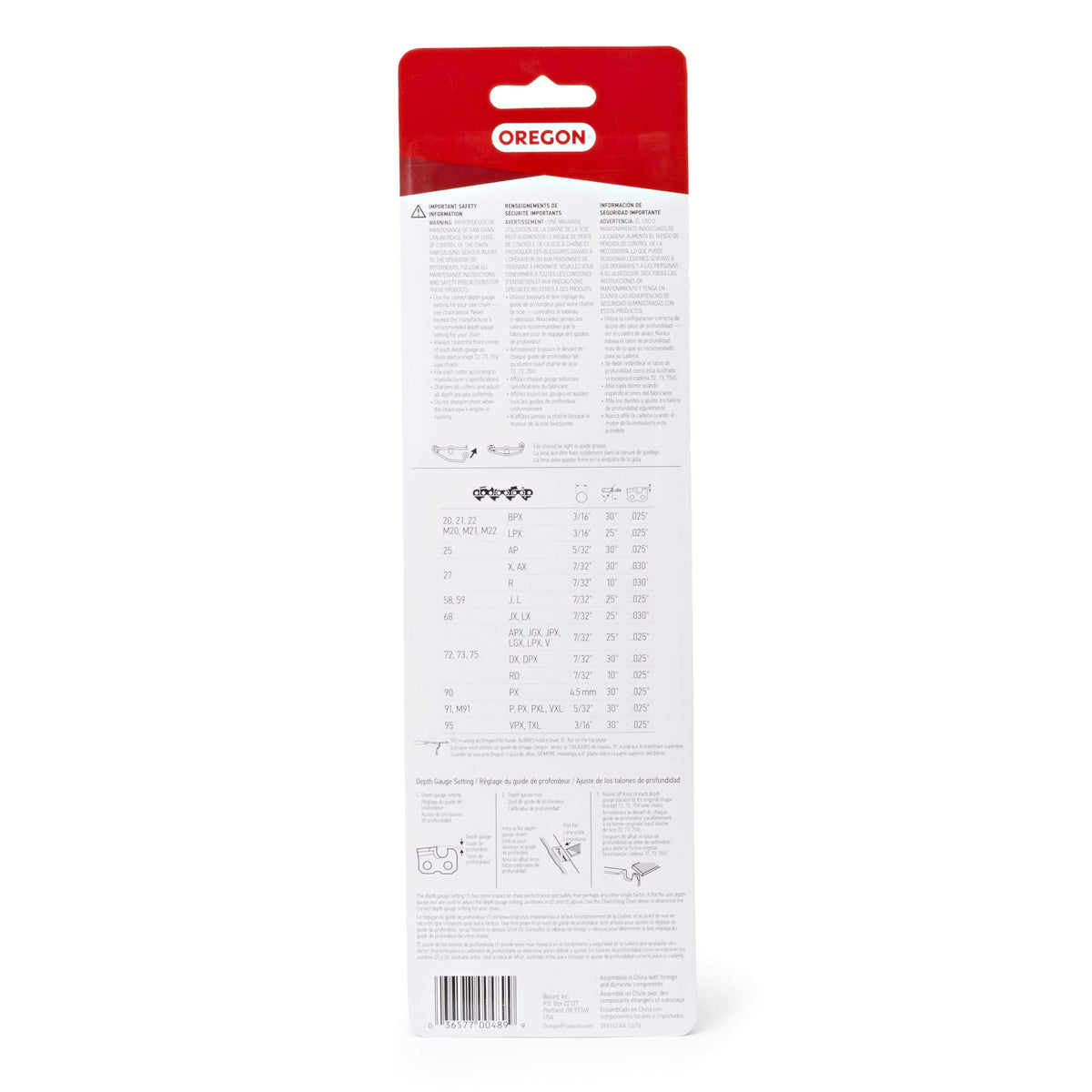 Oregon 31692 wooden handle for comfortable grip during sharpening