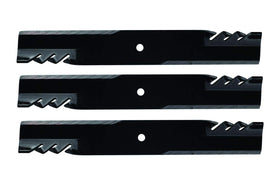 Oregon 396-719 PK3 blades on workbench, ready for replacement.