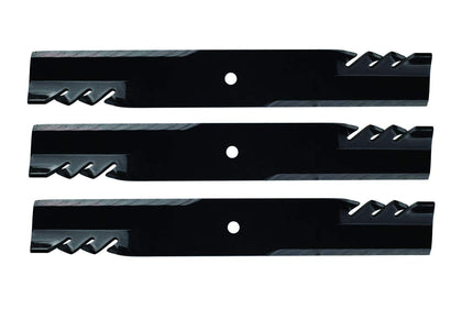 Oregon 396-719 PK3 blades on workbench, ready for replacement.