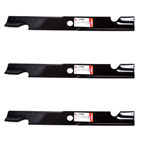 Oregon 3PK blades closeup for Exmark 60-inch deck, precise cuts