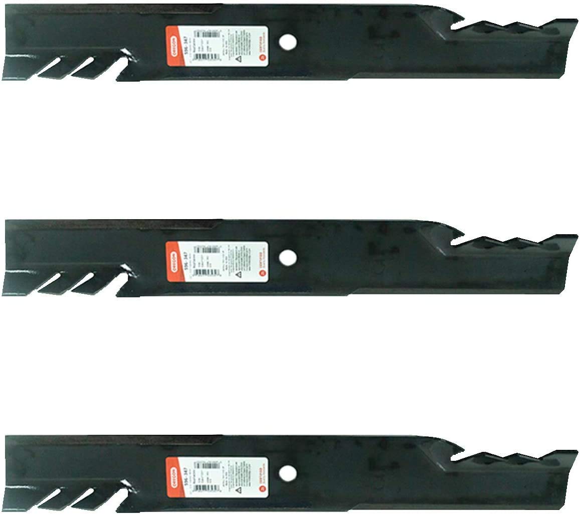 Oregon G5 Gator Mulcher blade for Ferris 61-inch mower, boosts cutting and mulching efficiency.