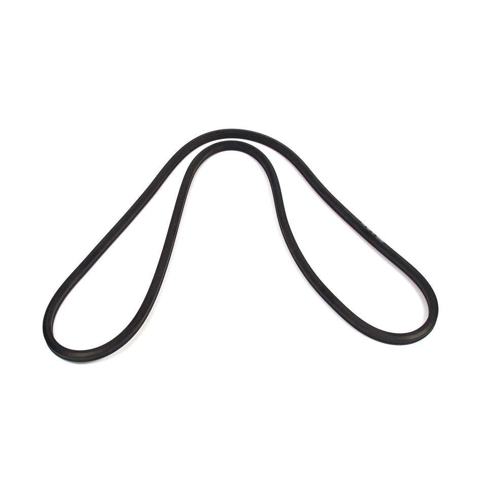 Oregon 75-068 belt close-up for Snapper riders, precise OEM replacement for 25-30 inch decks