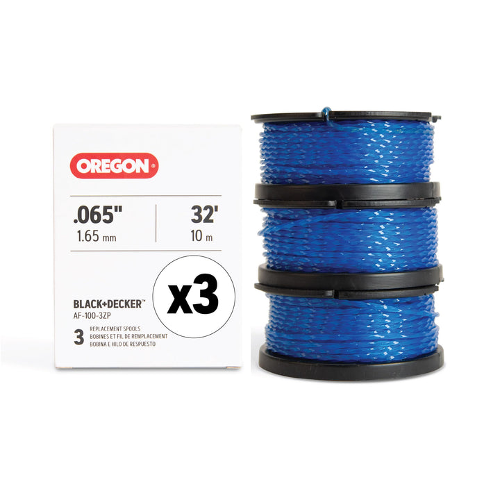 Oregon AF100 replacement spool for quick tool-free trimmer setup and faster yard work.