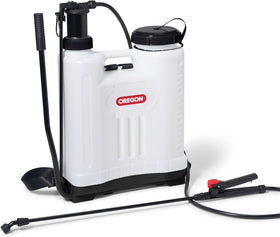 Oregon backpack sprayer with lance for precise garden spraying and weed control.