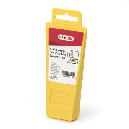 Oregon felling wedge 5.5-inch in use for safe, portable tree felling.