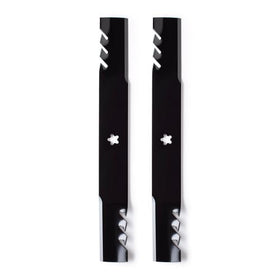 Oregon Gator blades for 42in deck with center-hole design for balanced fit