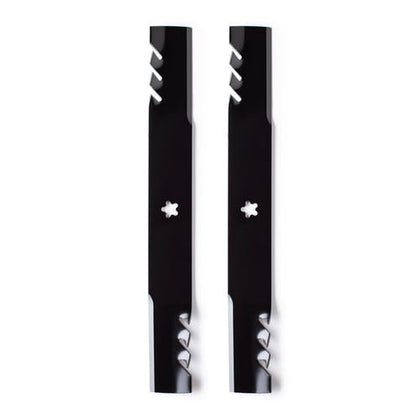 Oregon Gator blades for 42in deck with center-hole design for balanced fit