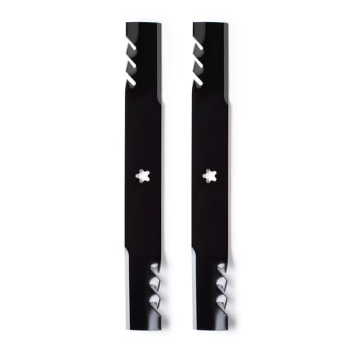 Oregon Gator blades for 42in deck with center-hole design for balanced fit