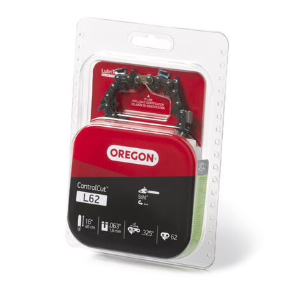 Oregon L62 ControlCut on a 16-inch bar for easy chain replacement