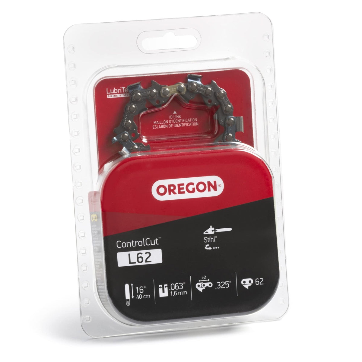 Oregon L62 ControlCut 0.325 inch pitch supports standard chainsaw models