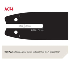 Oregon L68 chain for 68 drive links delivers reliable cutting and durability.