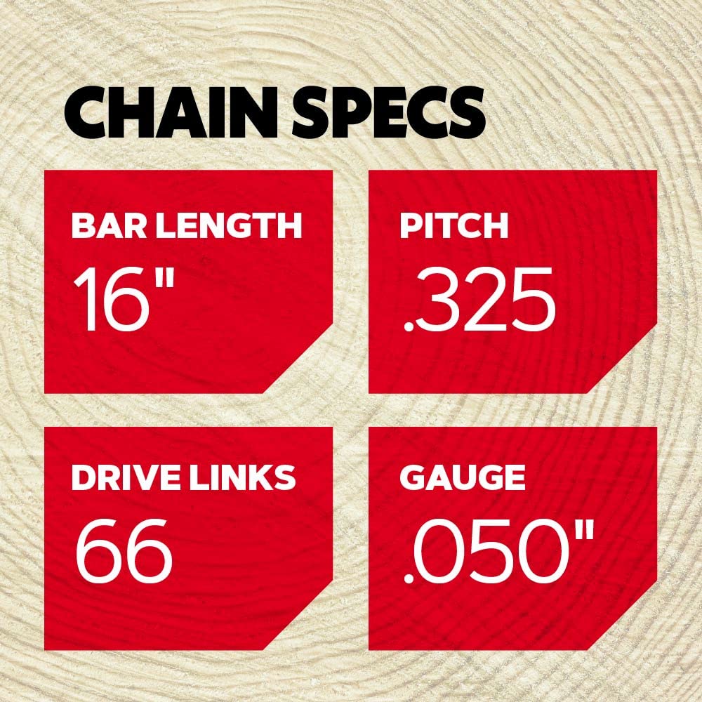Oregon M66 narrow kerf design requires less power