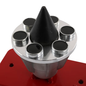 Oregon Precision Blade Balancer mounted on wall with magnet for easy, organized storage.