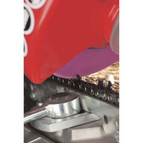 Oregon depth gauge disc close-up for precise chain maintenance.
