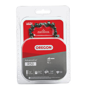 Low-kickback design of the Oregon chain for safer operation