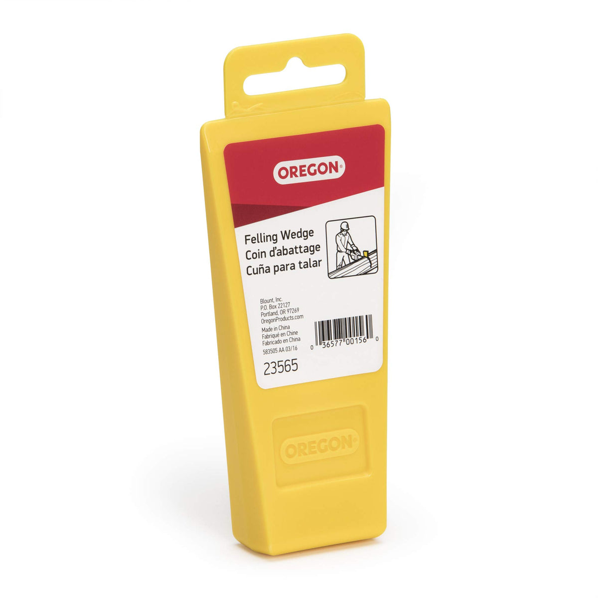Oregon felling wedge compact size pocket-ready for easy transport.
