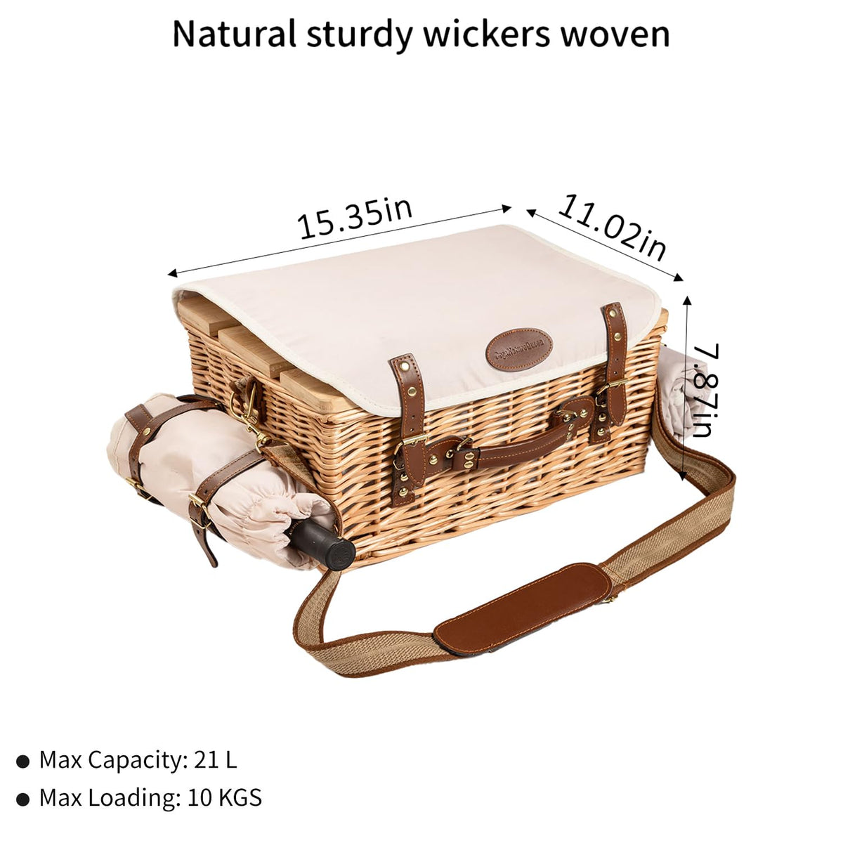 OrgaNatureQueen foldable dining table provides stable surface on grass