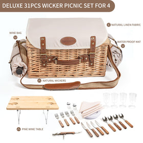 OrgaNatureQueen full outdoor tableware set for easy gatherings outdoors