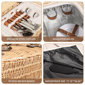 OrgaNatureQueen portable outdoor dining kit for camping and picnics