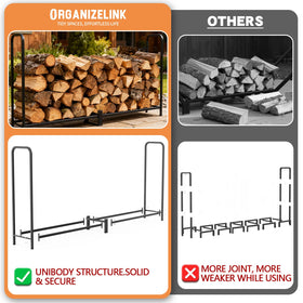 organizelink firewood rack waterproof cover 600d protects logs from rain and snow