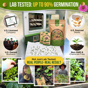Organo Republic 25-seed packets closeup highlighting non-GMO heirloom varieties for flexible planting.