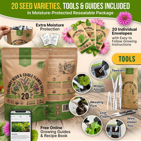 Organo Republic garden tools included to help beginners start with easy seed handling.