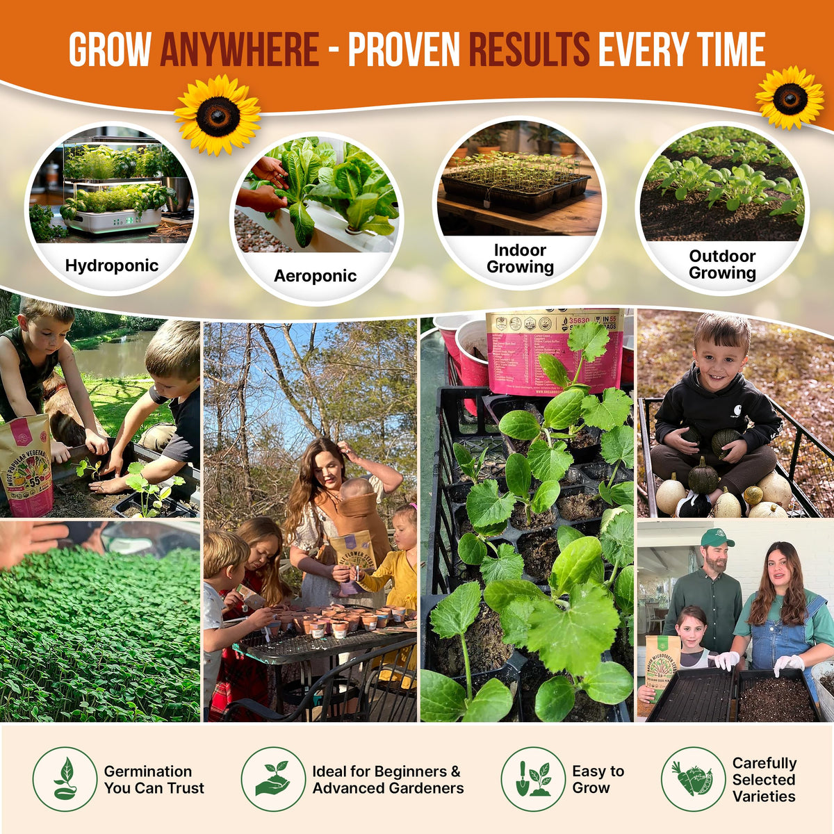 Organo Republic seeds suited for indoor and outdoor garden setups.